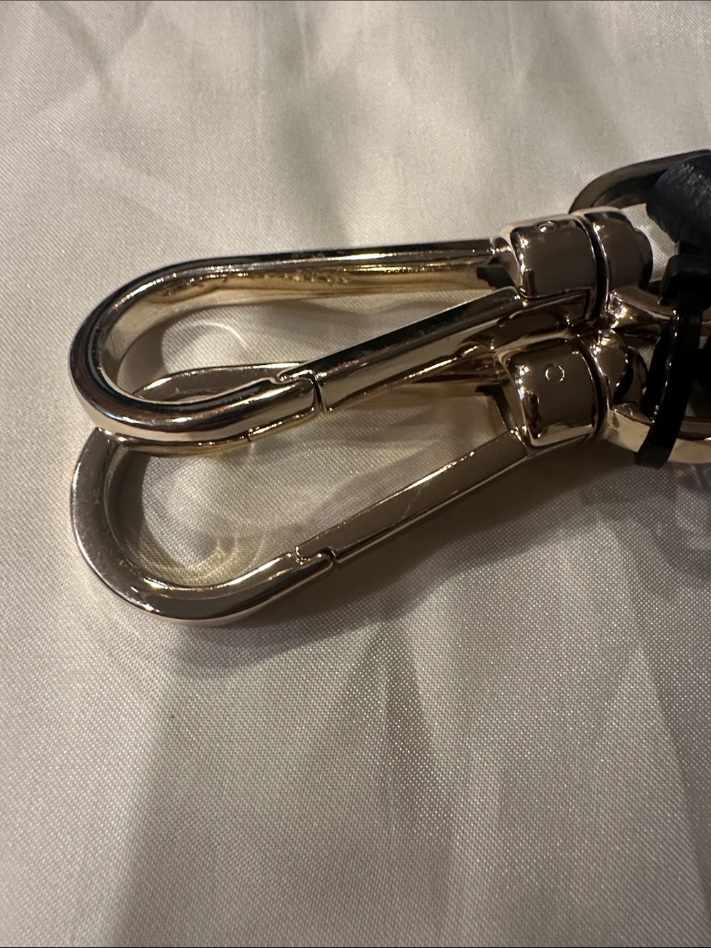 Kate Spade Adjustable Black Leather Replacement Strap with Goldtone Hardware - Picture 2 of 10